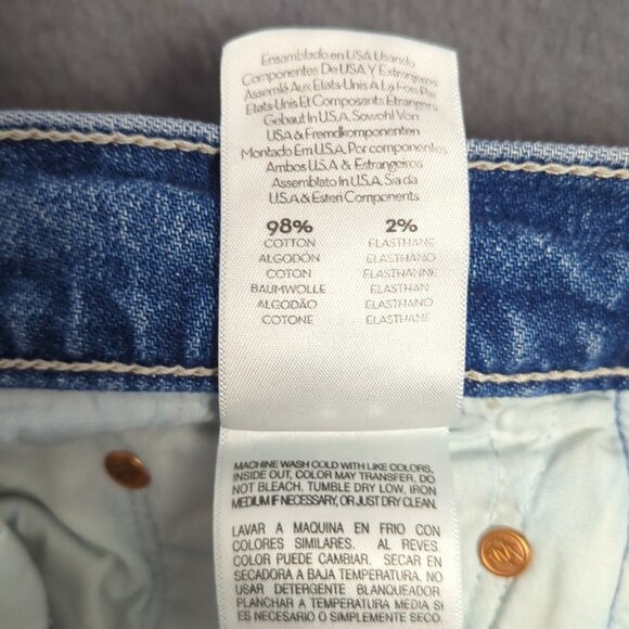 Mother Superior Jeans Womens 33 Blue The Tomcat Playing With Scissors Distressed - Picture 13 of 16